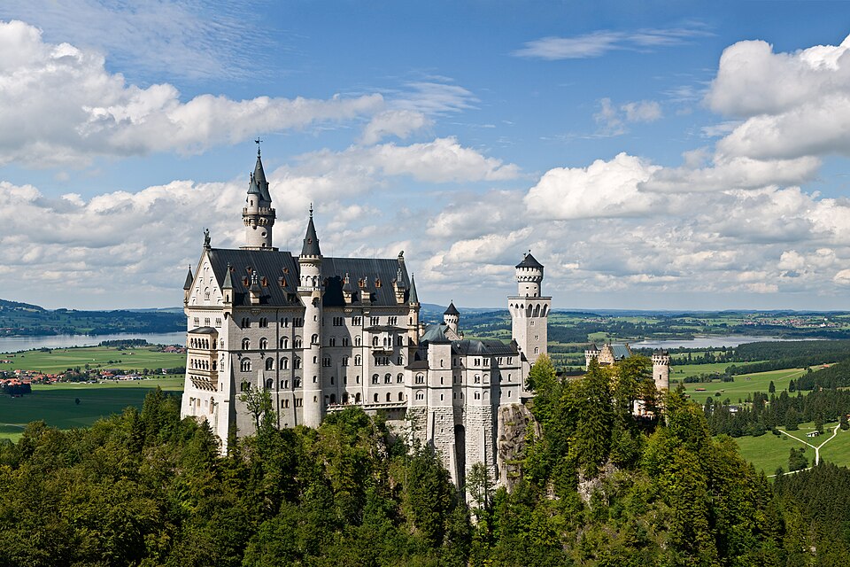 Neuschwanstein Castle in summer